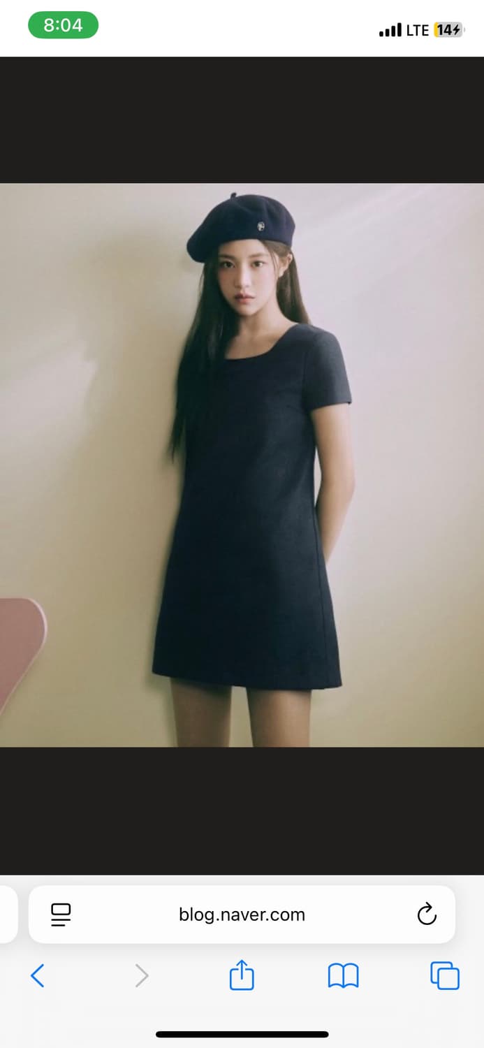 마리떼 프랑소와 저버 스퀘어넥 데님 미니 원피스 상품이미지1