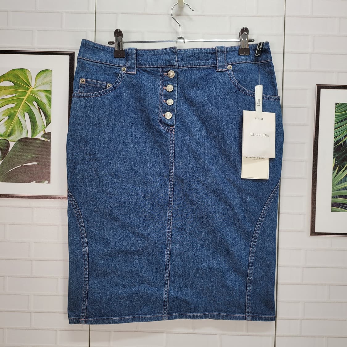 DIOR 크리스찬 디올 데님 스커트 치마 42사이즈 새상품 상품이미지1