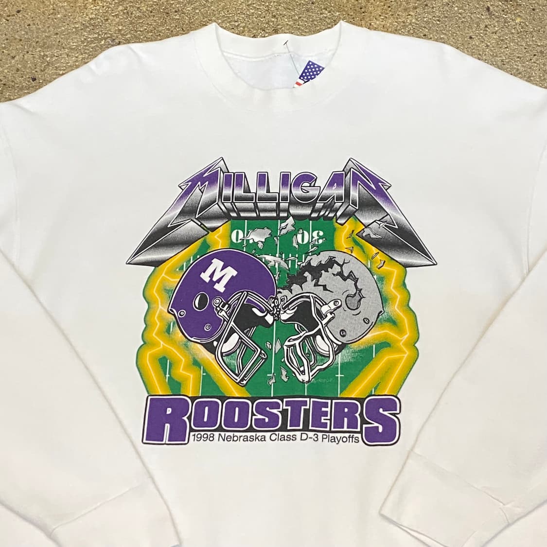 90s Made in USA 미국 빈티지  메탈리카 폰트 미식축구 맨투맨 상품이미지2