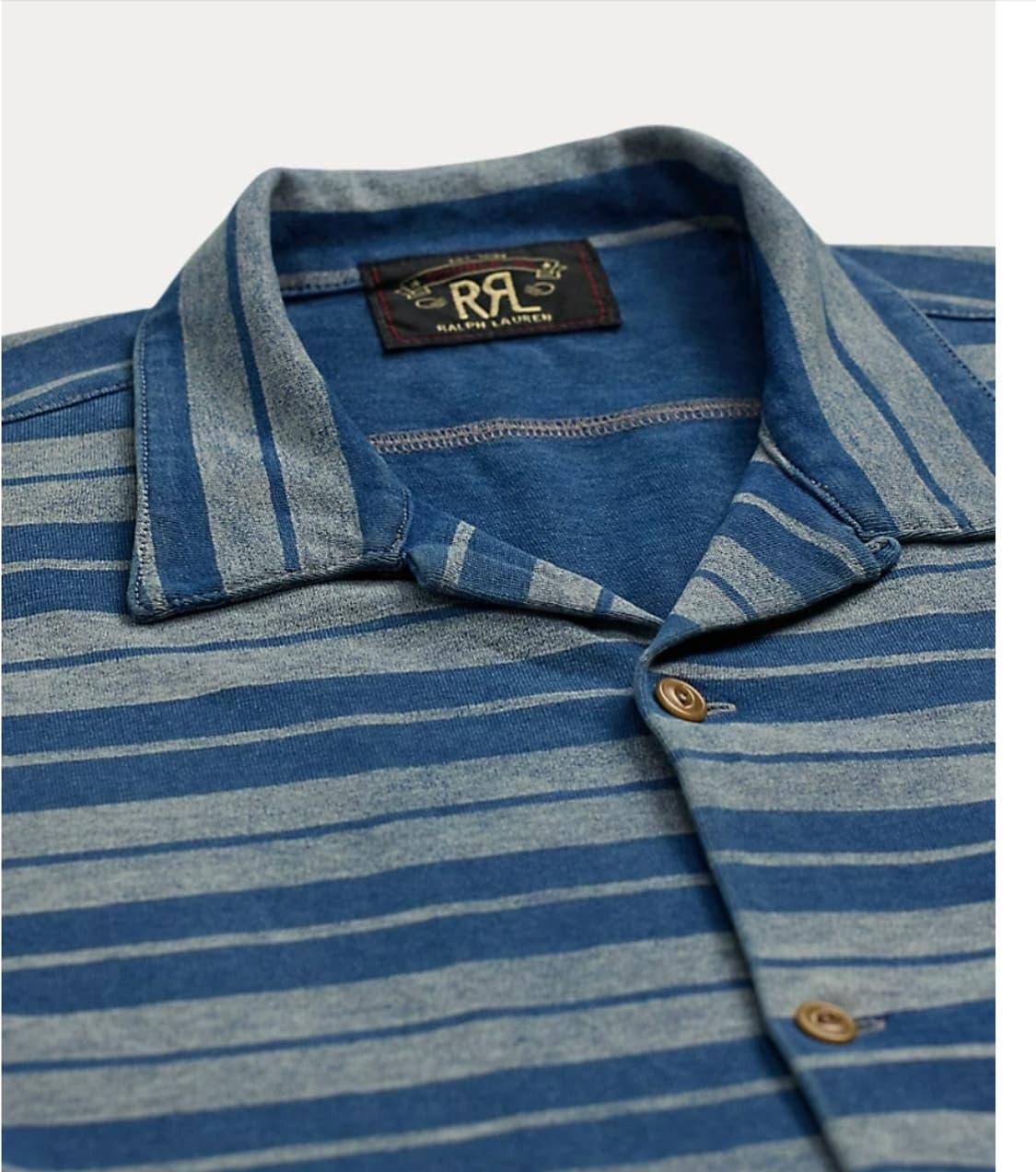 RRL 인디고 스트라이프 저지캠프 셔츠 새상품 M 상품이미지3