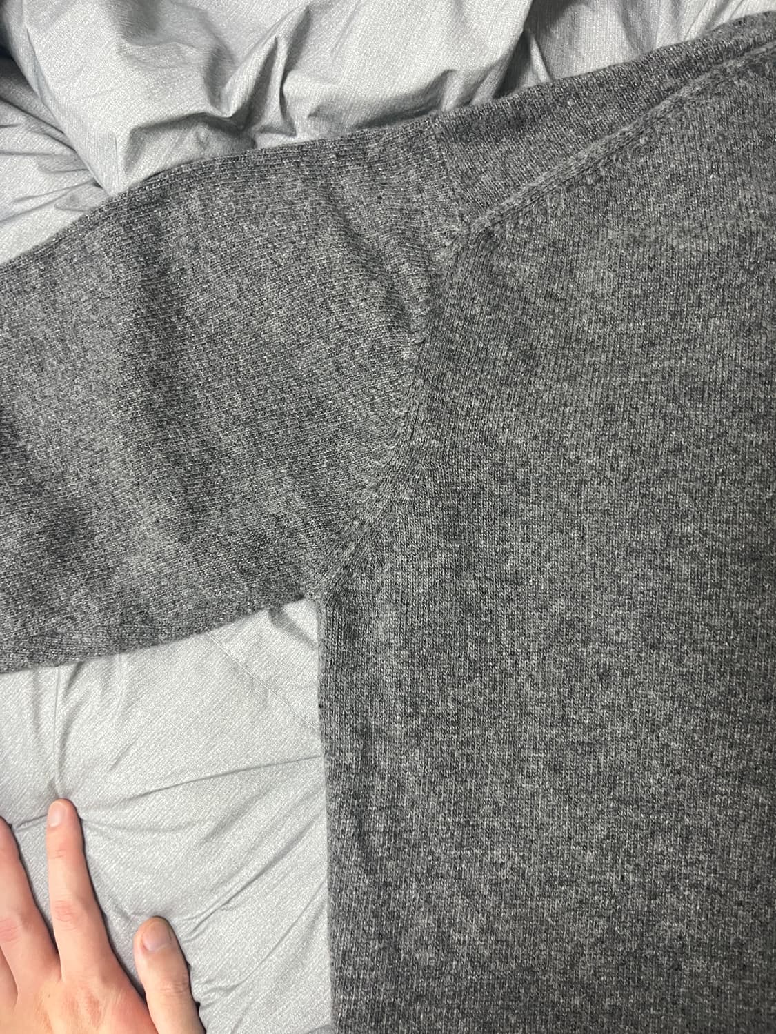 유니온블루 / 캐시미어 울 크루넥 니트 / 멜란지그레이 / XXL 상품이미지4