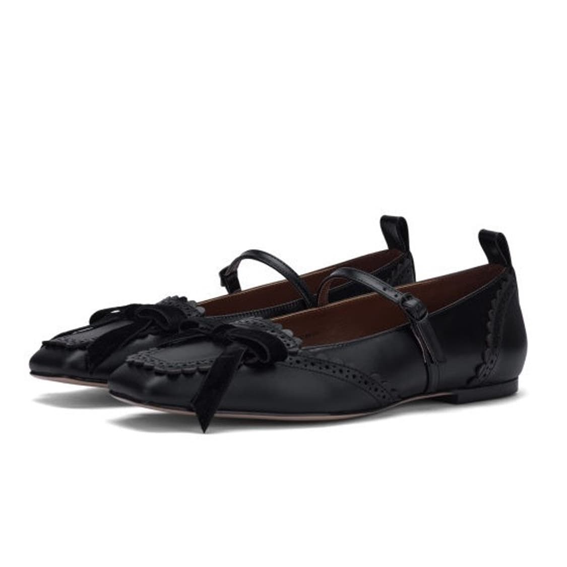 [36,37,38]슈슈통 25fw 스퀘어토 버클 보우 플랫 슈즈 상품이미지3