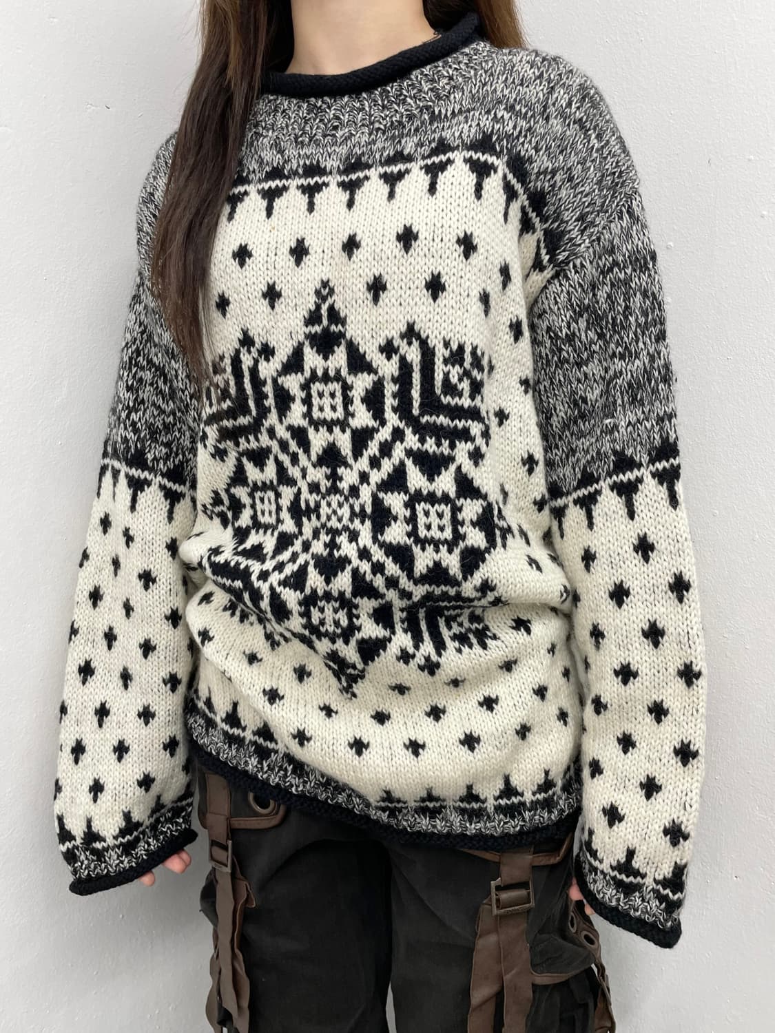 JPN 울 오레오 코위찬 니트 상품이미지2