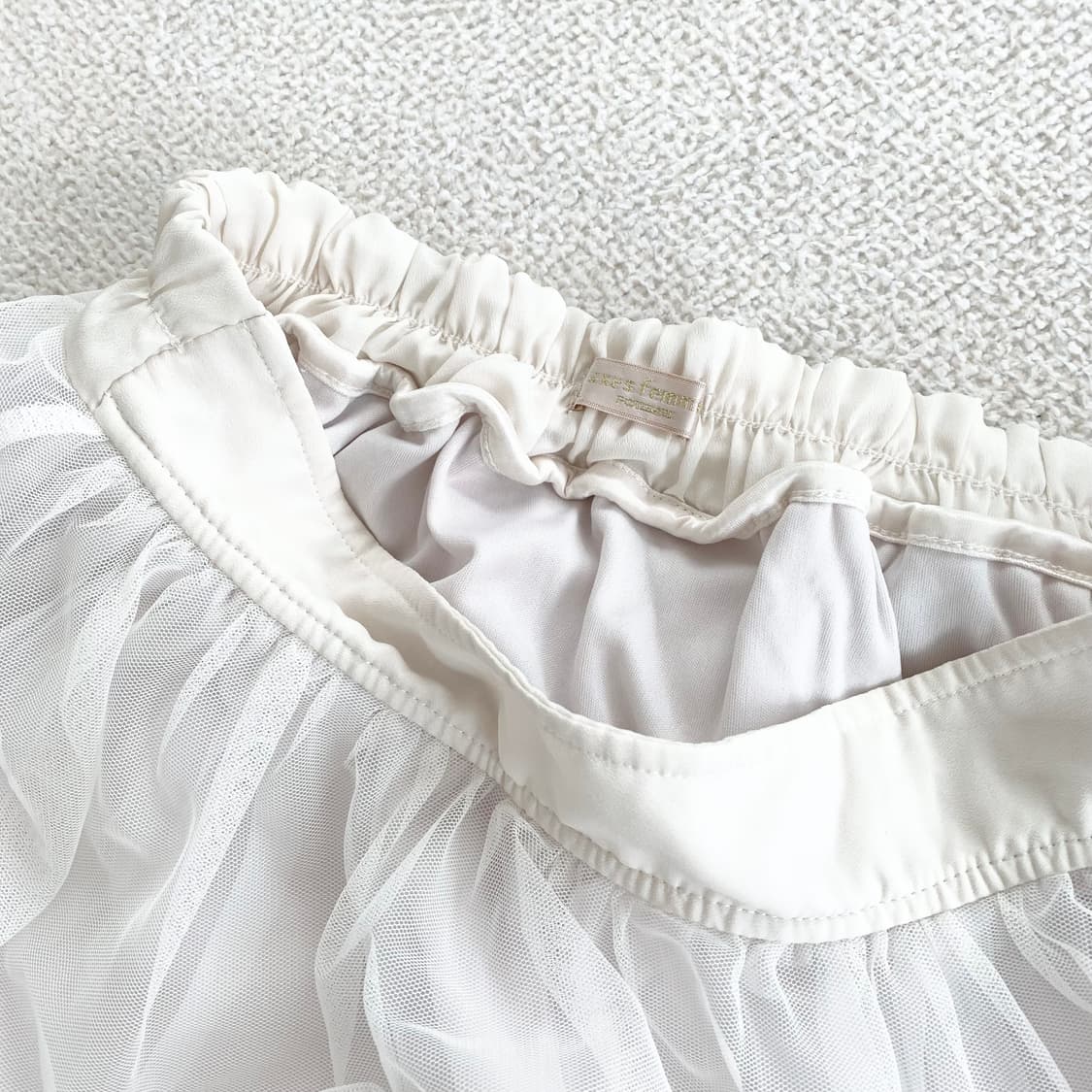 엑시즈팜 ♥ 화이트페어리 꽃 자수 스커트 상품이미지3