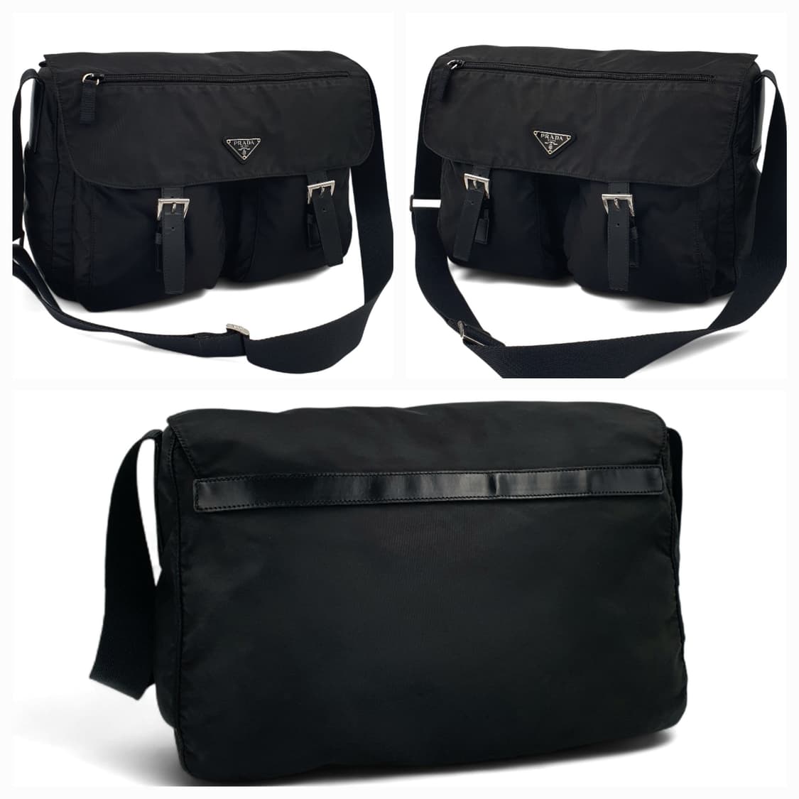 프라다 투포켓 블랙 메신저백 크로스백 숄더백 상품이미지2