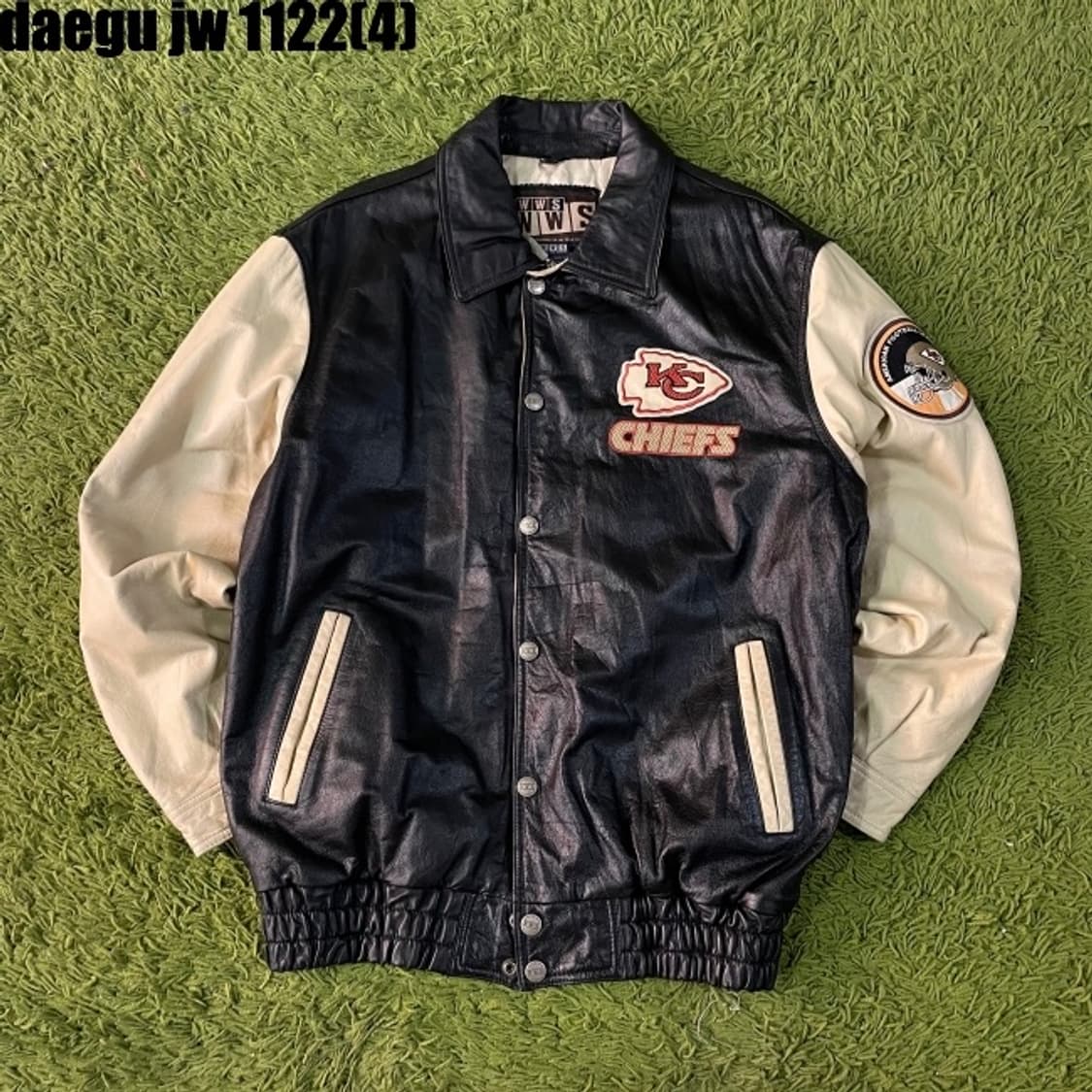 Wws 가죽 바시티 자켓 상품이미지1