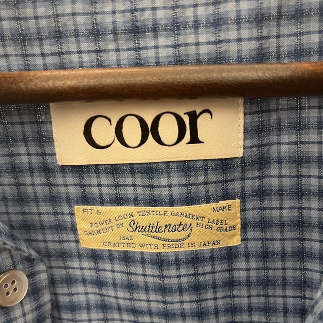 쿠어 빈티지 컨트리 레트로 딥블루 체크 셔츠 L C10663 상품이미지5