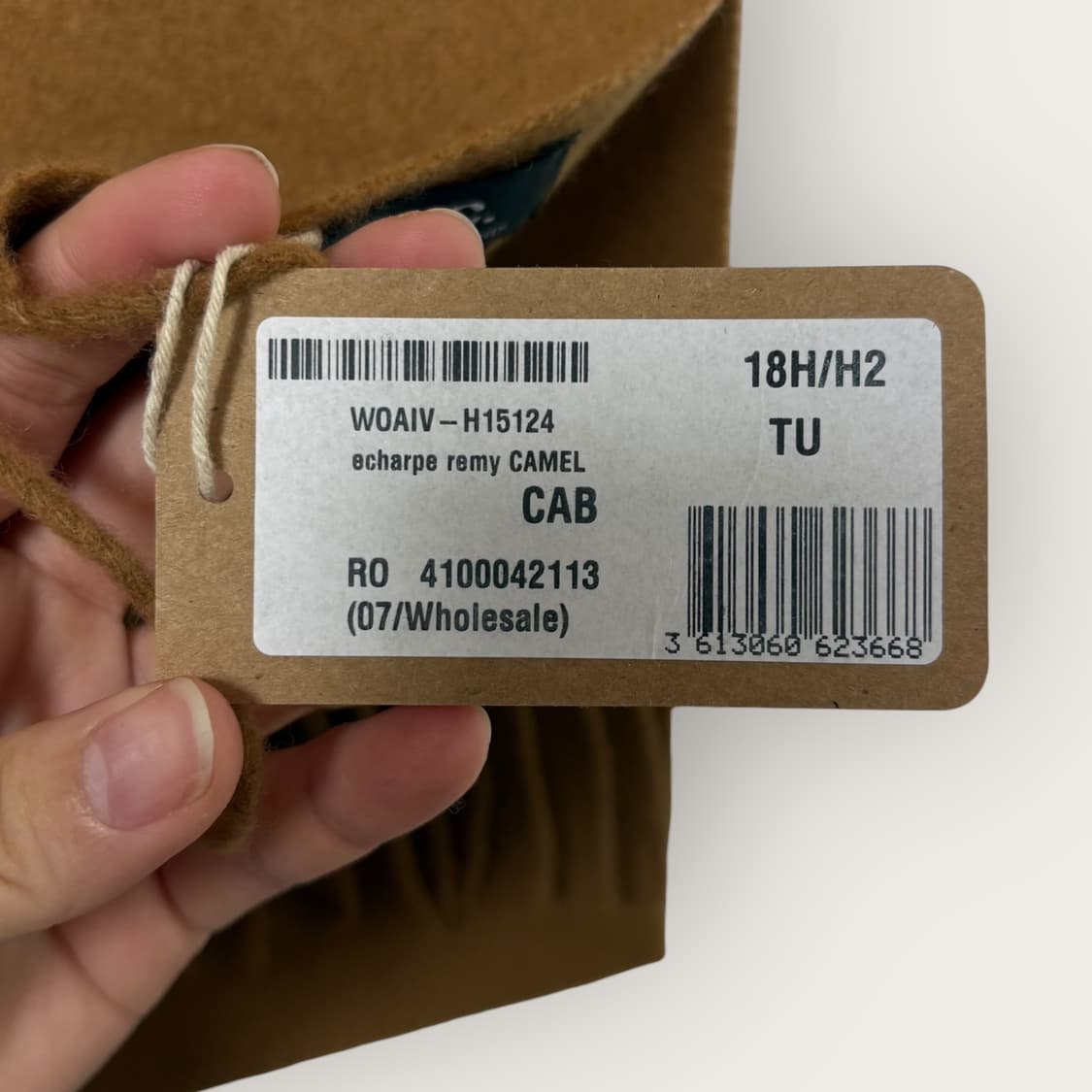 아페쎄 브라운 캐시미어 울혼방 머플러 목도리 상품이미지3