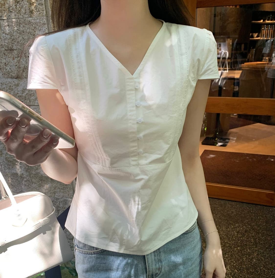 (미개봉) 제니오 루 레이스 블라우스 상품이미지2