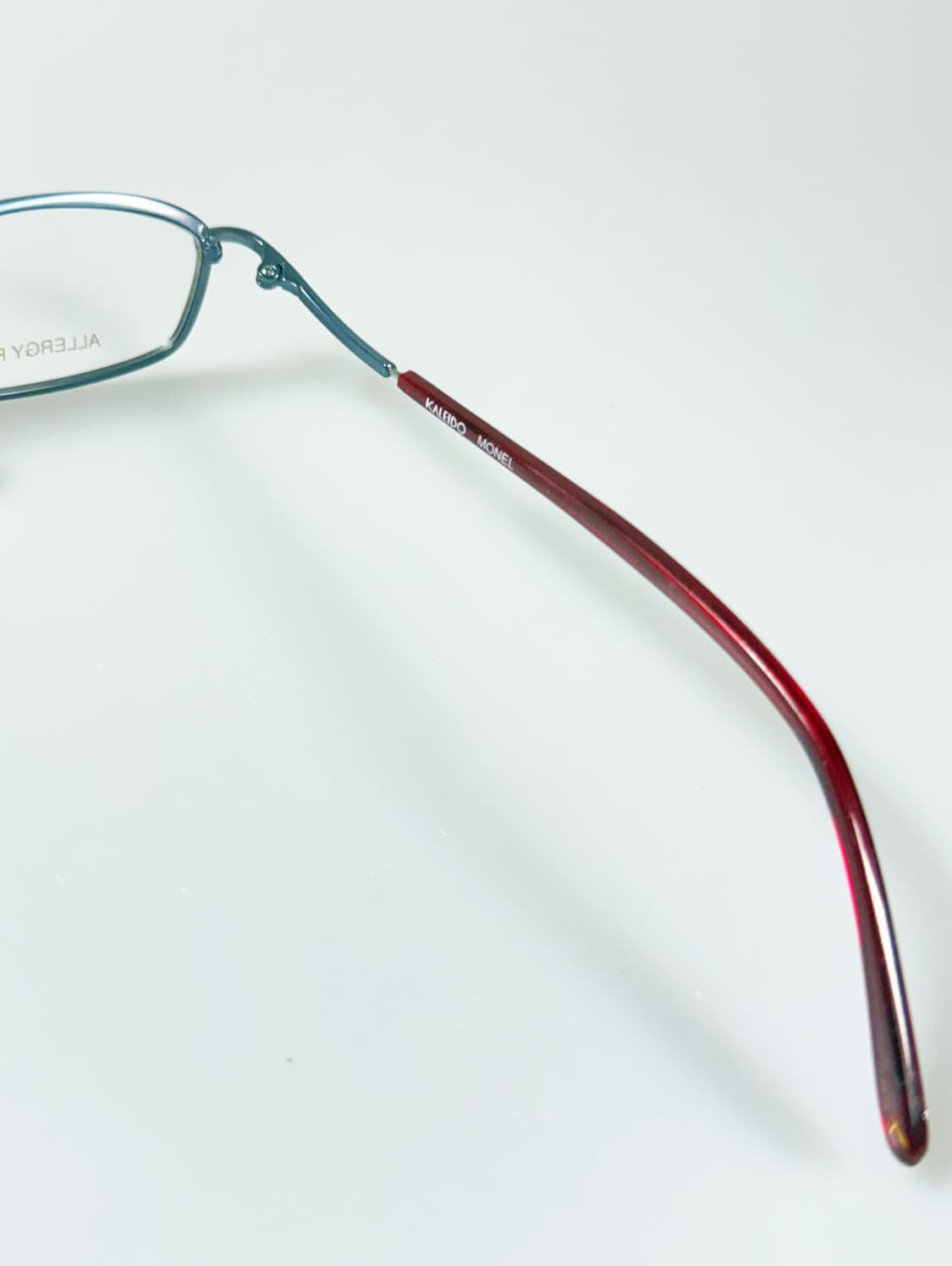 90s KALEIDO 슬림 스퀘어 듀얼톤 메탈 빈티지 안경 상품이미지6