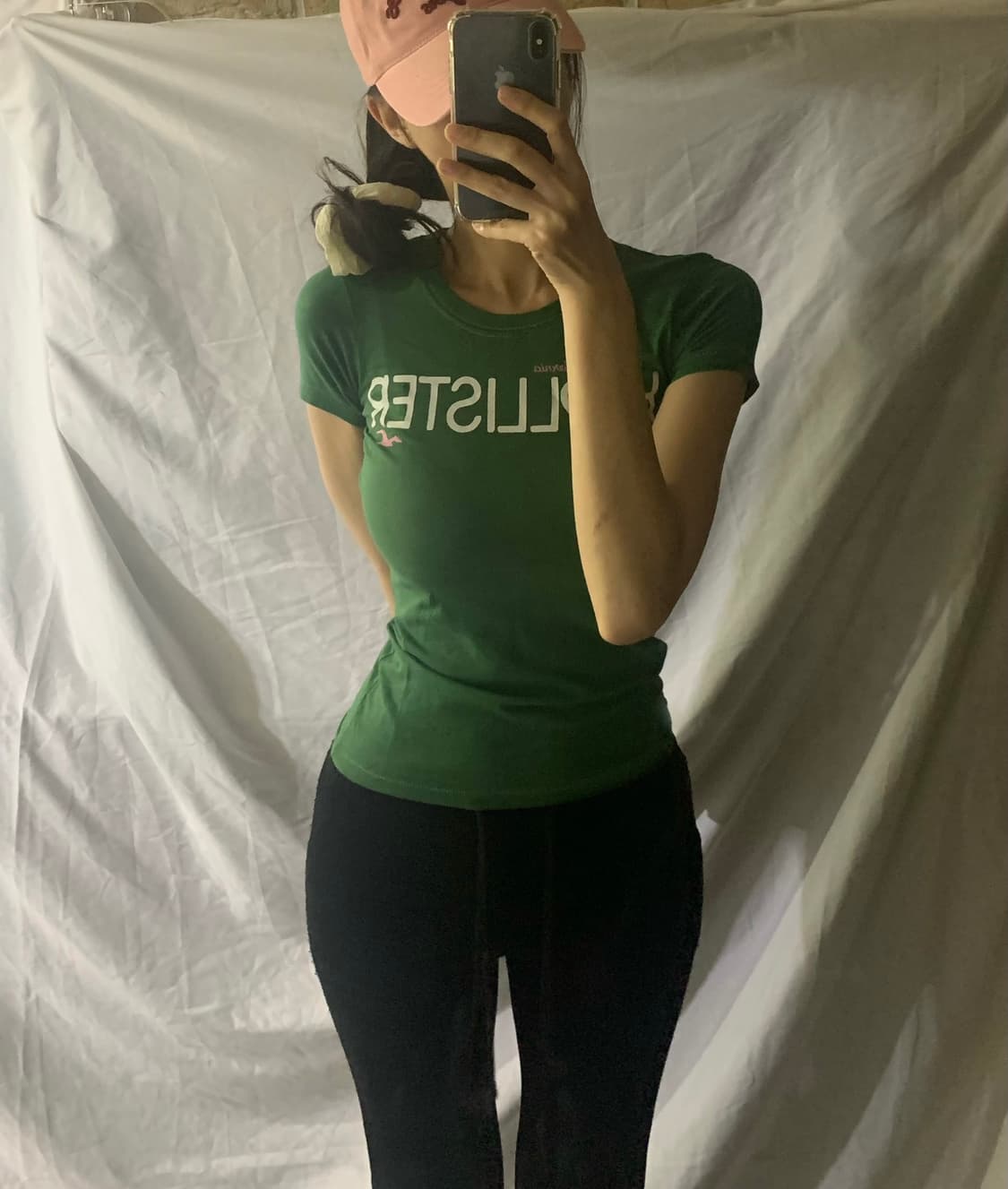 홀리스터 반팔티, S,그린,딱붙 상품이미지1