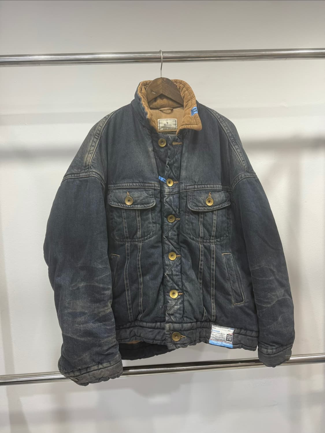 MIHARA YASUHIRO — 2023/24 패디드 데님 자켓 상품이미지1