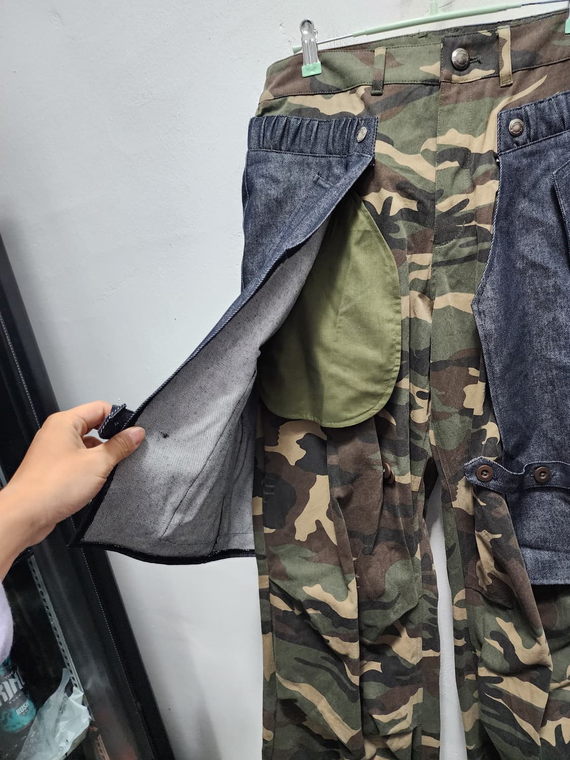 앤더슨벨 데님 레이어드 랩터 카모 팬츠  상품이미지7