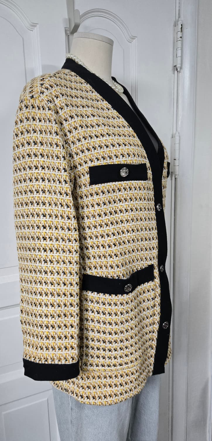 마쥬 옐로우 트위드가디건 상품이미지4