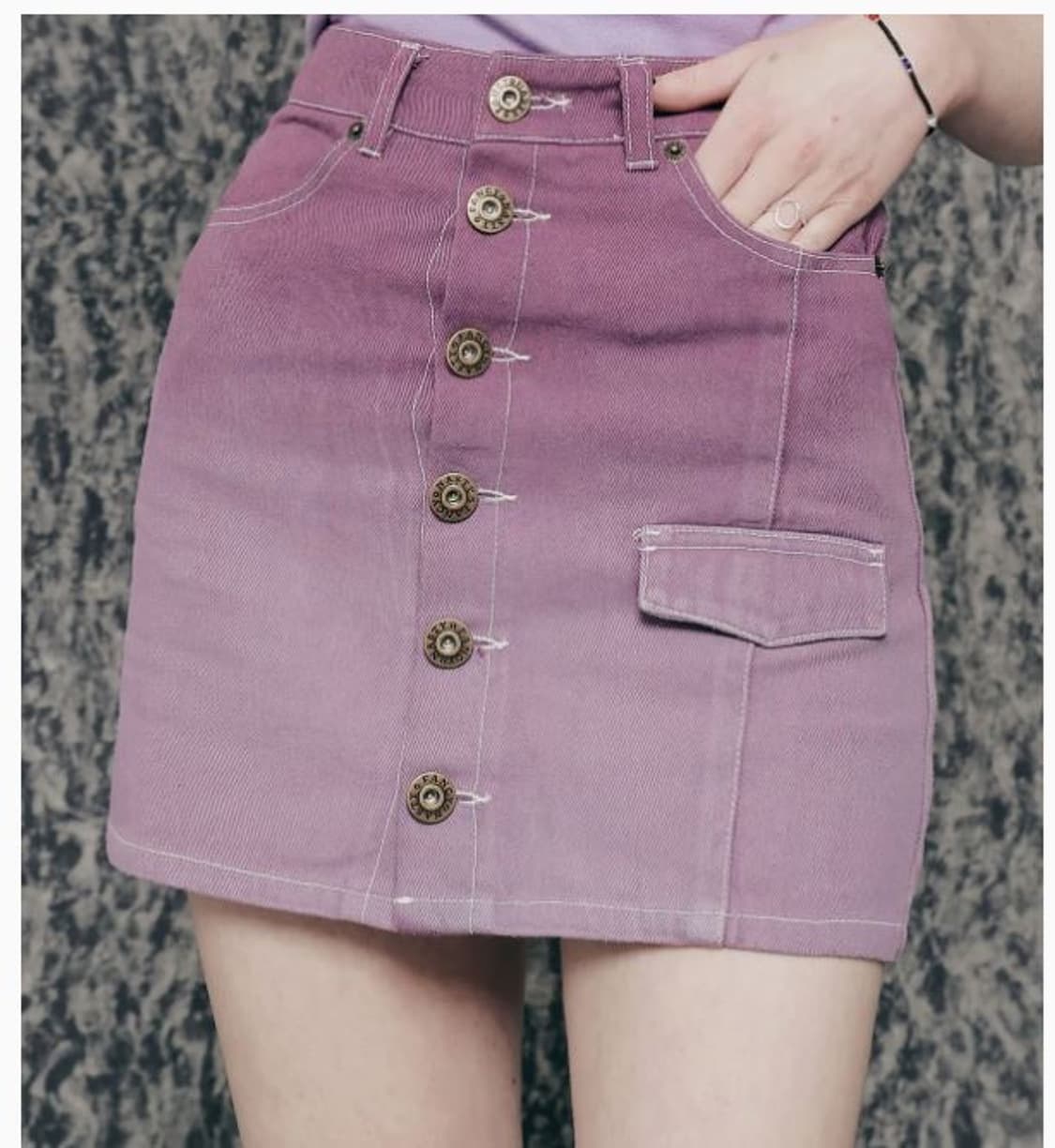 네스티팬시클럽 그라데이션 버튼업 미니스커트 퍼플 치마 y2k 빈티지 상품이미지1