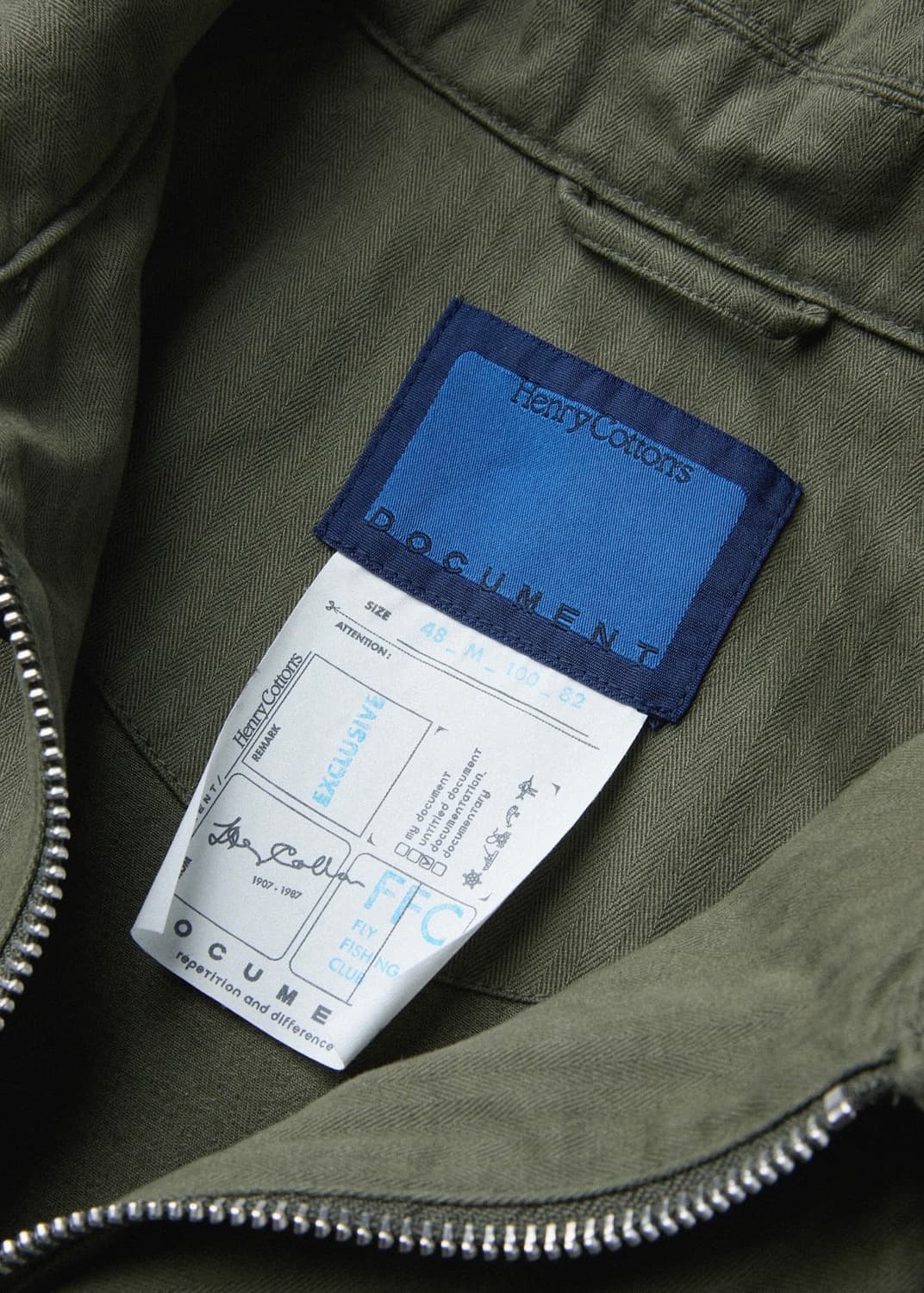 (새상품급) [FFC x DOCUMENT] 헨리코튼 도큐먼트 피싱 자켓 상품이미지5