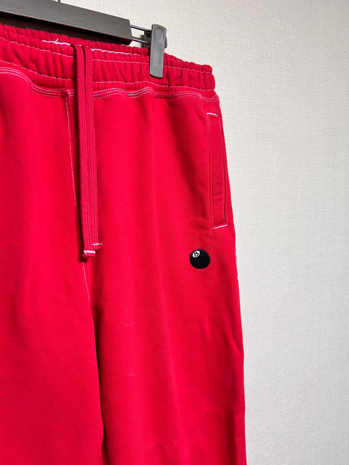 [L] 스투시 스웻팬츠 8볼 레드 상품이미지2