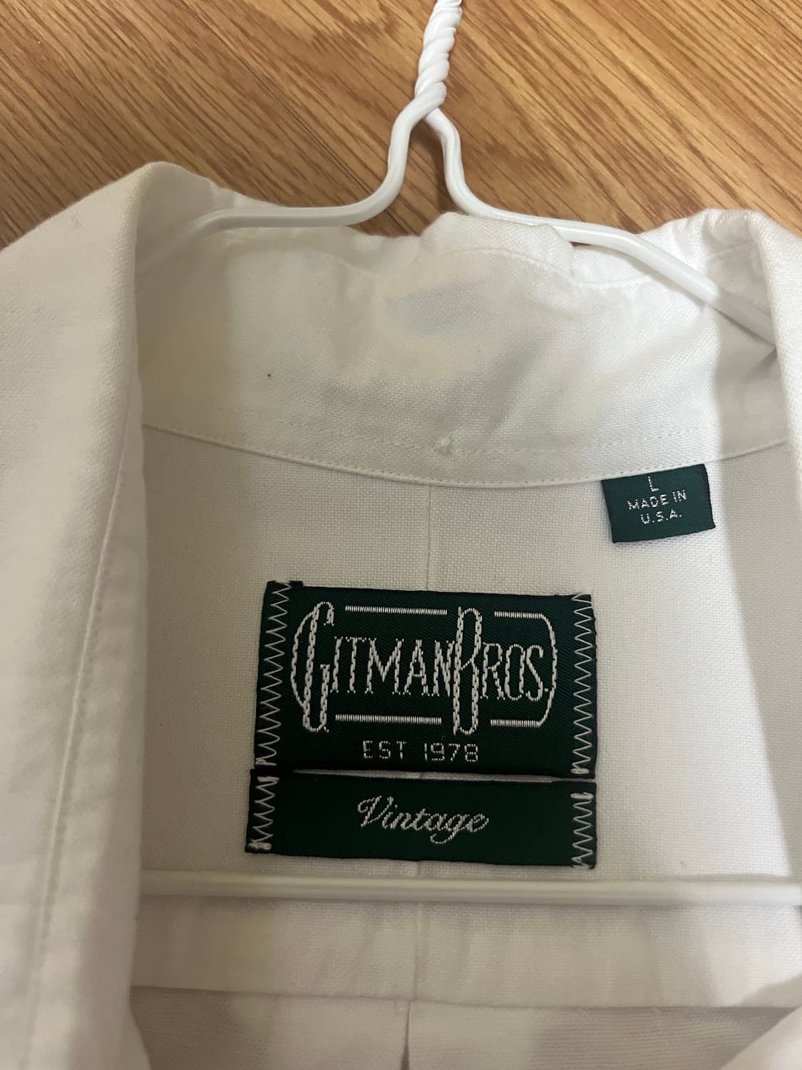 짓먼빈티지 화이트 옥스포드 셔츠 L사이즈 상품이미지2