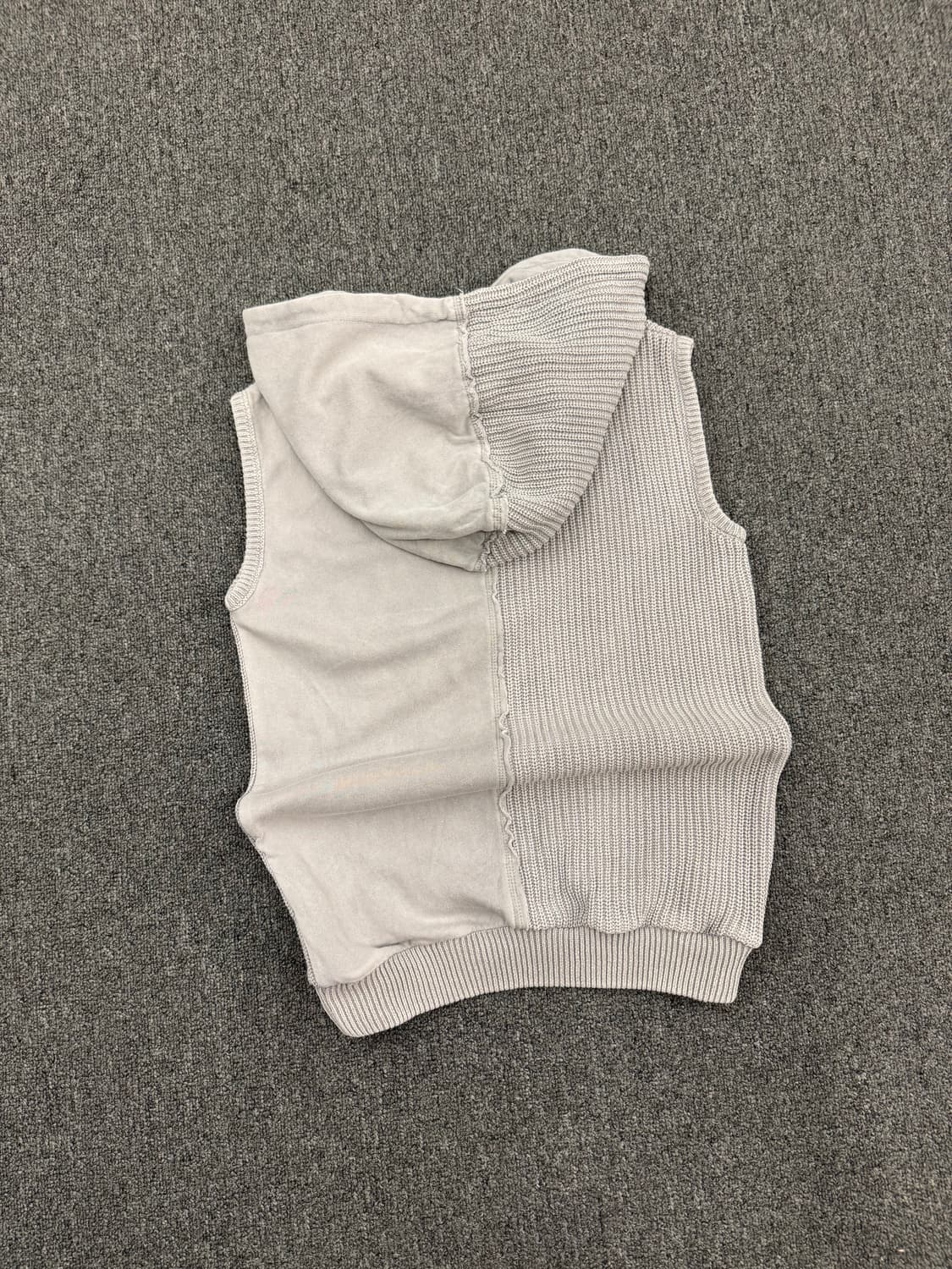 M)Roger And Raw 빈티지 데님 포켓 니트&코튼 후드 조끼베스트 상품이미지5