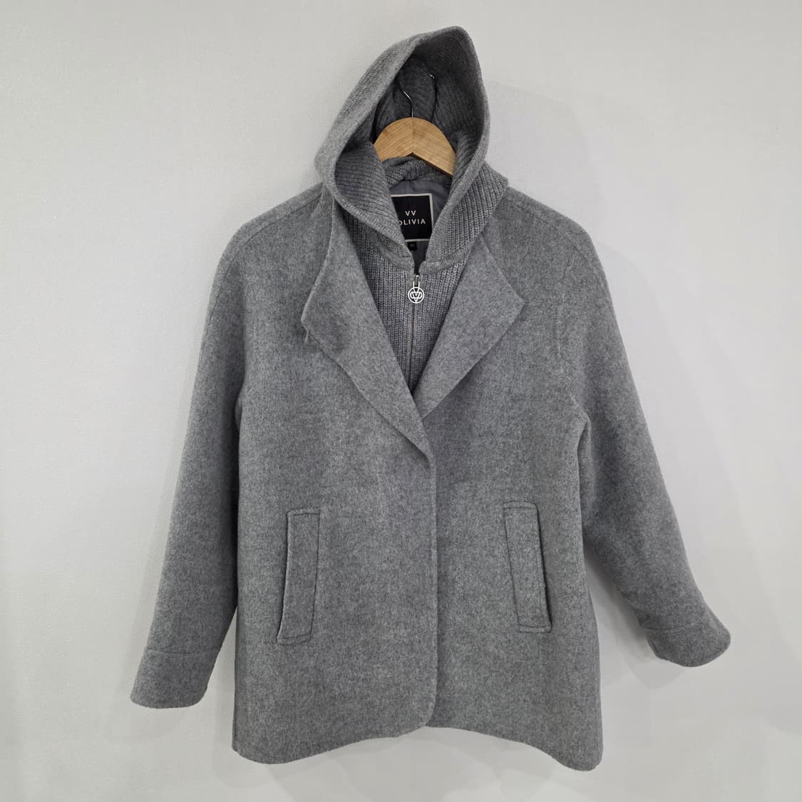 VV OLIVIA 후드 코트 그레이 95 상품이미지1