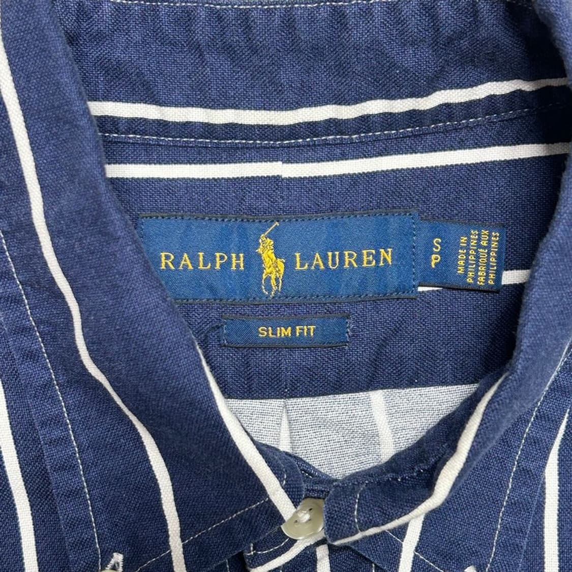 RALPH LAUREN 네이비 스트라이프 블루 셔츠 S 상품이미지6