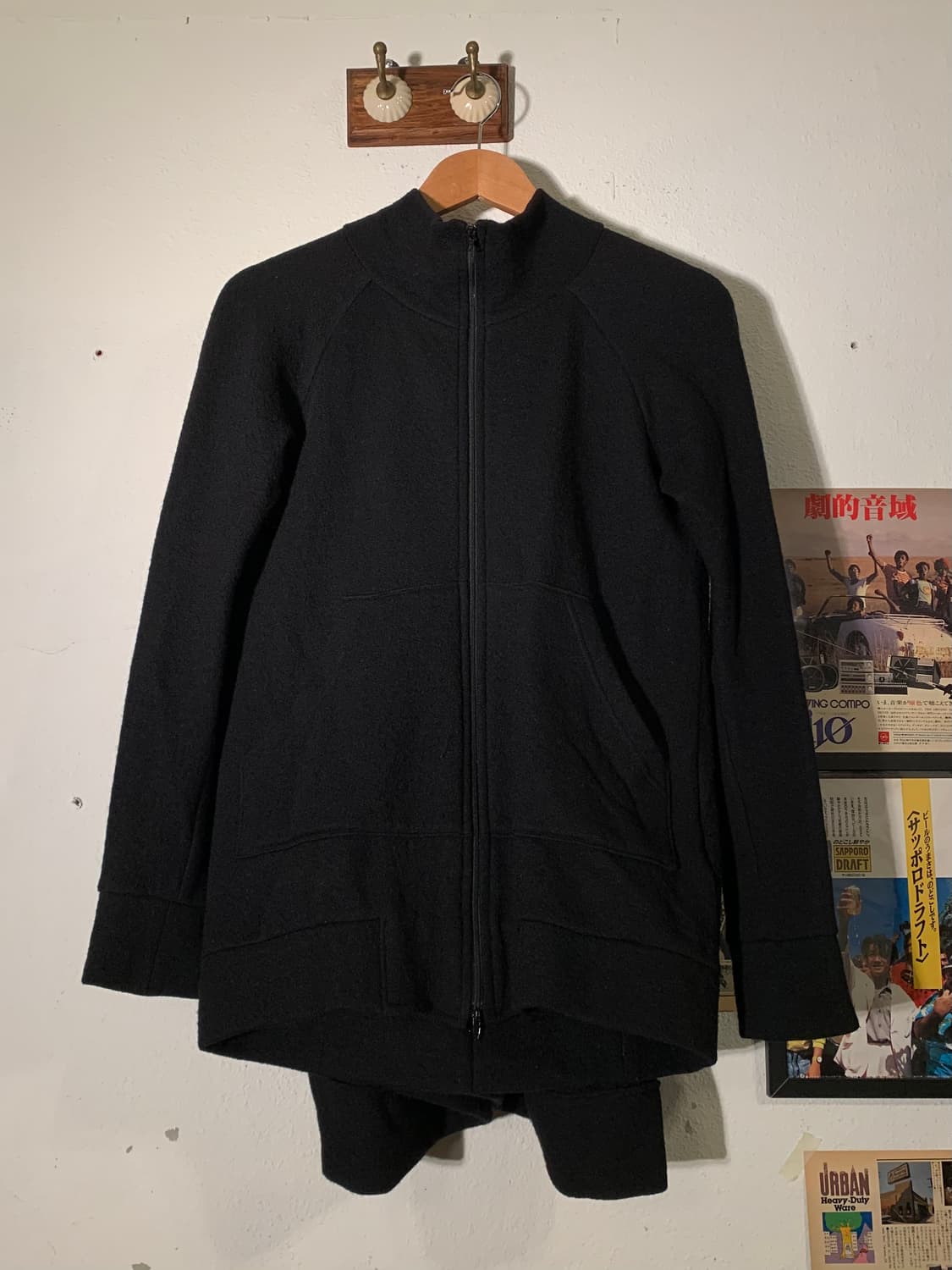 요지야마모토 y’s 세이프티핀 180도 가디건 + 집업 탑 상품이미지5