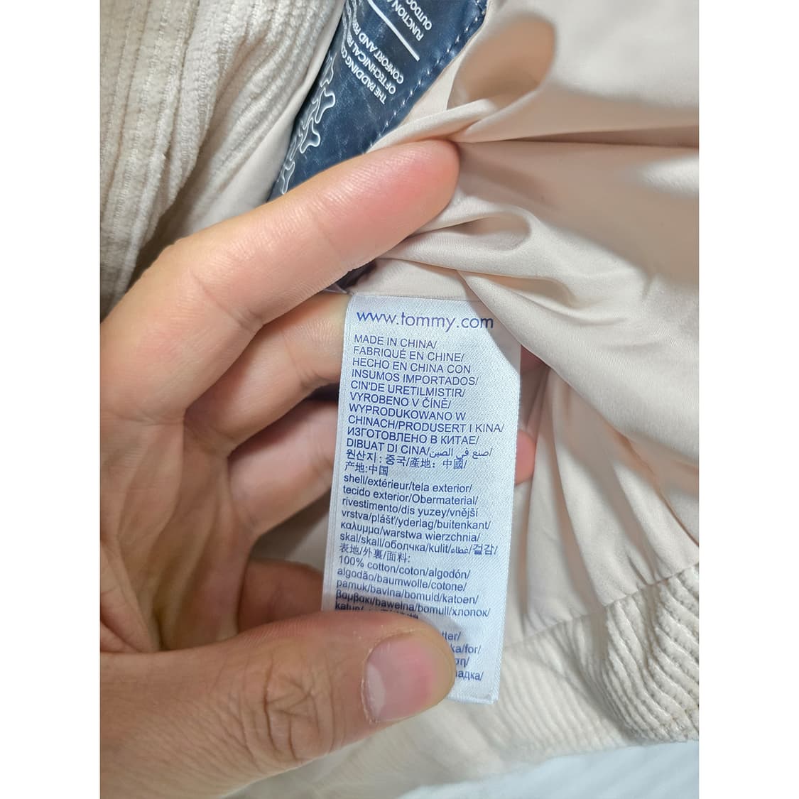 택포) 타미힐피거 코듀로이 패딩 M 상품이미지3