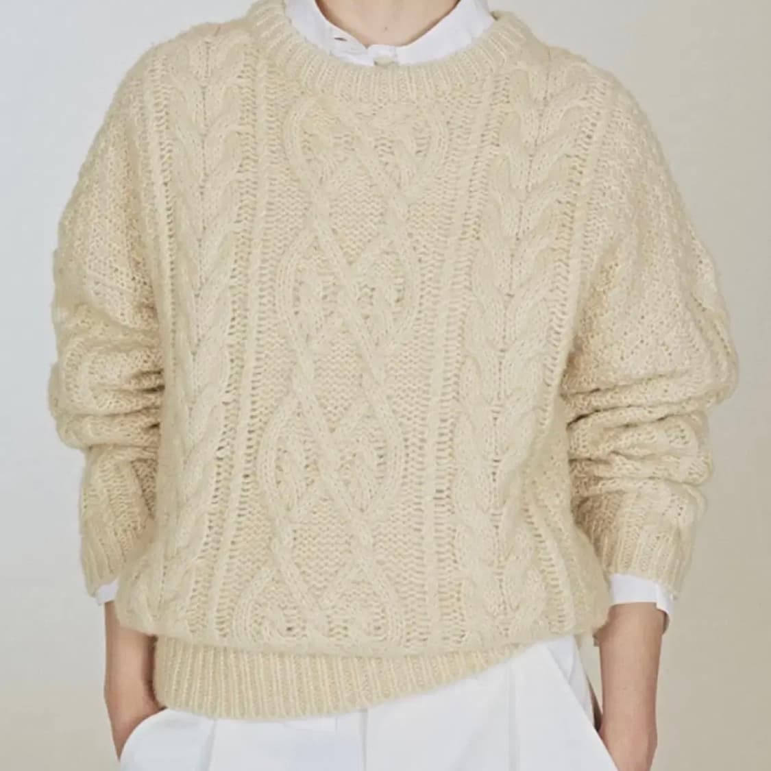 (시엔느) old father sweater cream S사이즈 상품이미지2