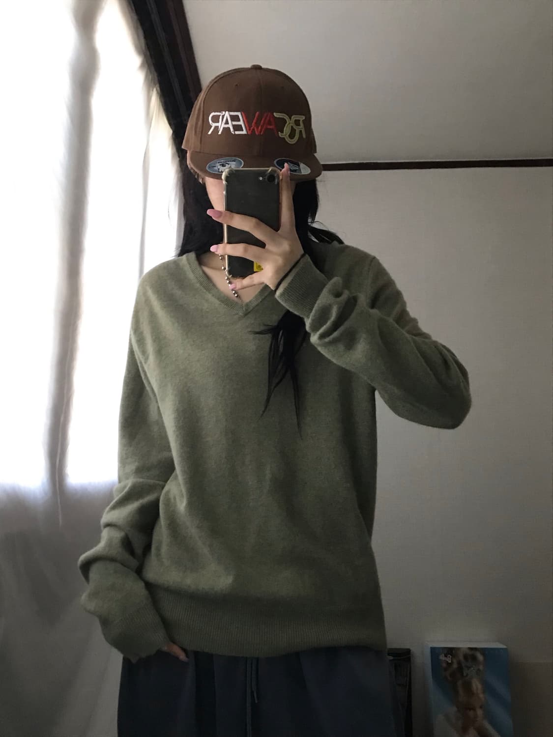 폴로 카키 보카시 니트 상품이미지5