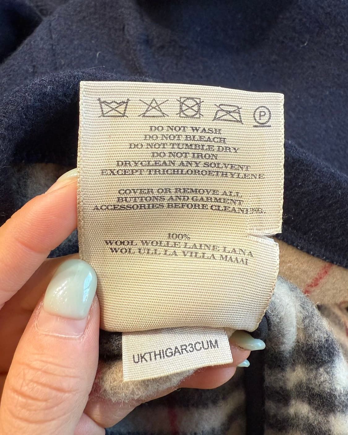 버버리 네이비 더플 하프 코트  상품이미지9