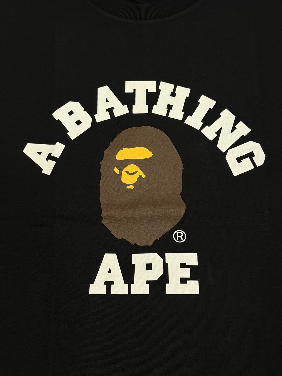 [XL] 베이프 컬리지 티셔츠 블랙 상품이미지4