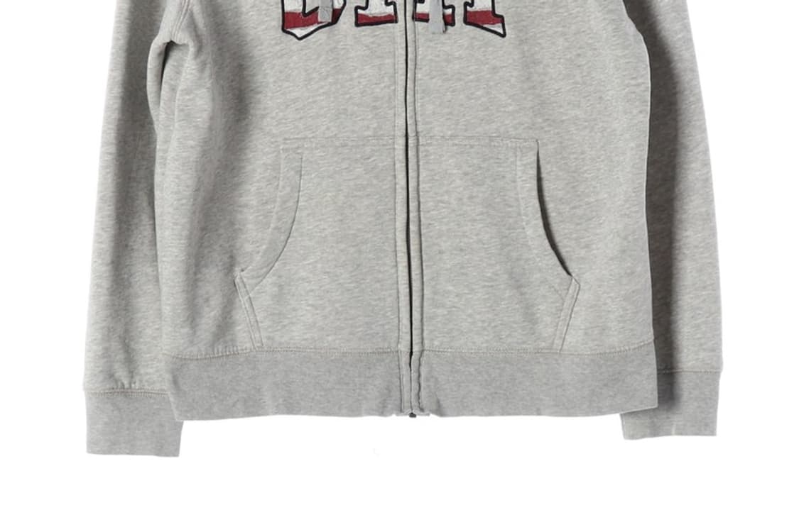 GAP 빈티지 성조기 빅로고 기모 후드집업 그레이 M 상품이미지4