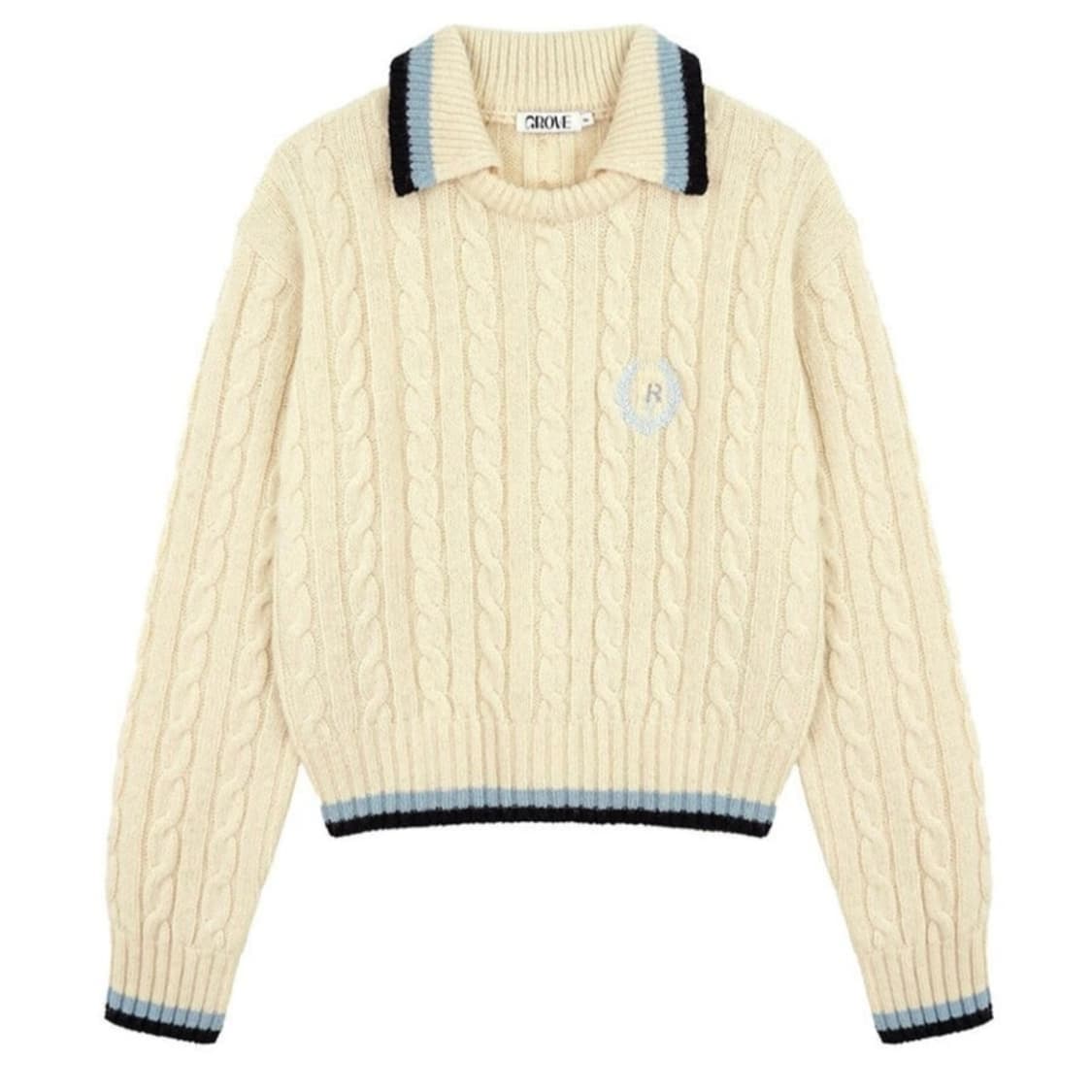 그로브 21fw 카라 니트 상품이미지1