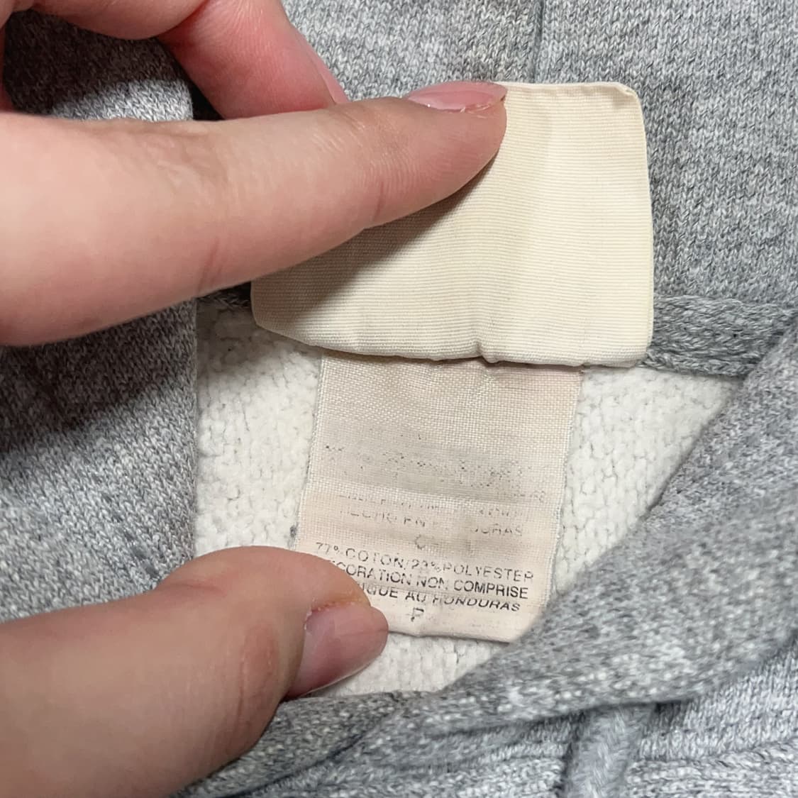 [정품] 챔피온 그레이 투로고 후드티 [ S ] 상품이미지5