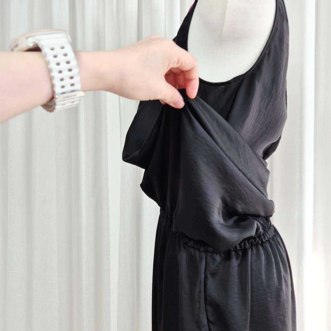 까르뱅 CARVEN 셔링 드레이프 원피스 드레스 (55) 상태최상 상품이미지9