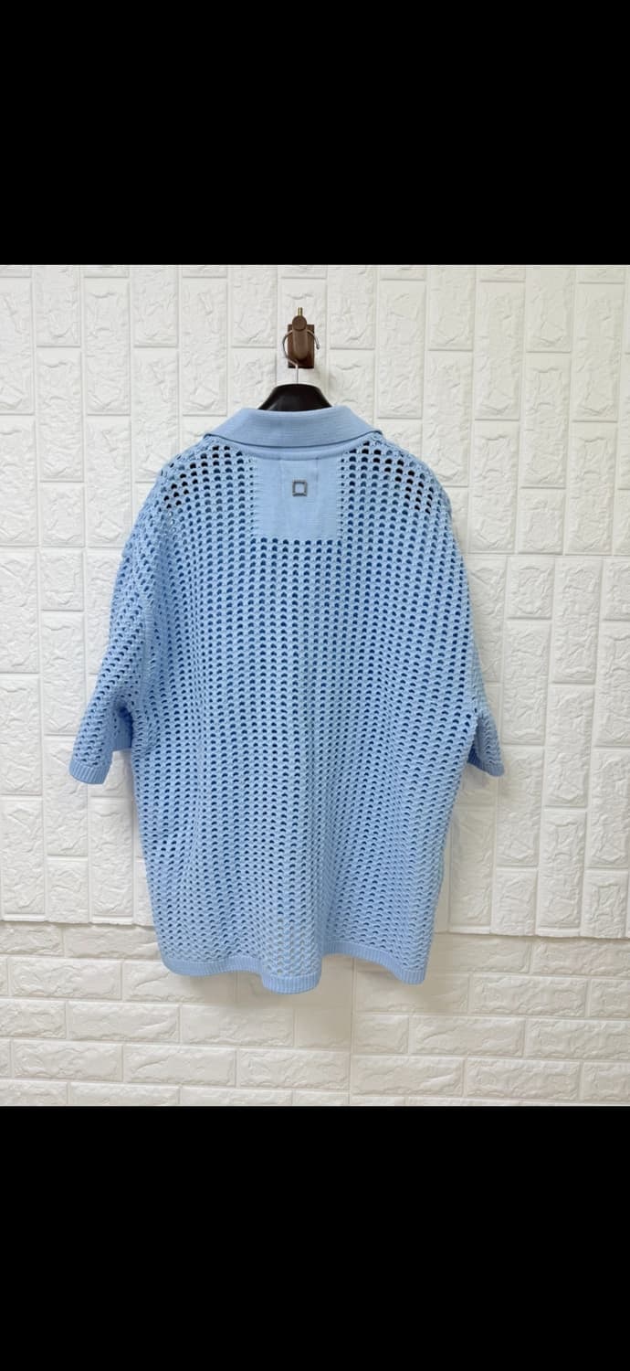 (23ss새상품급) 우영미 블루 매쉬 숏 슬리브 가디건(48) 상품이미지2