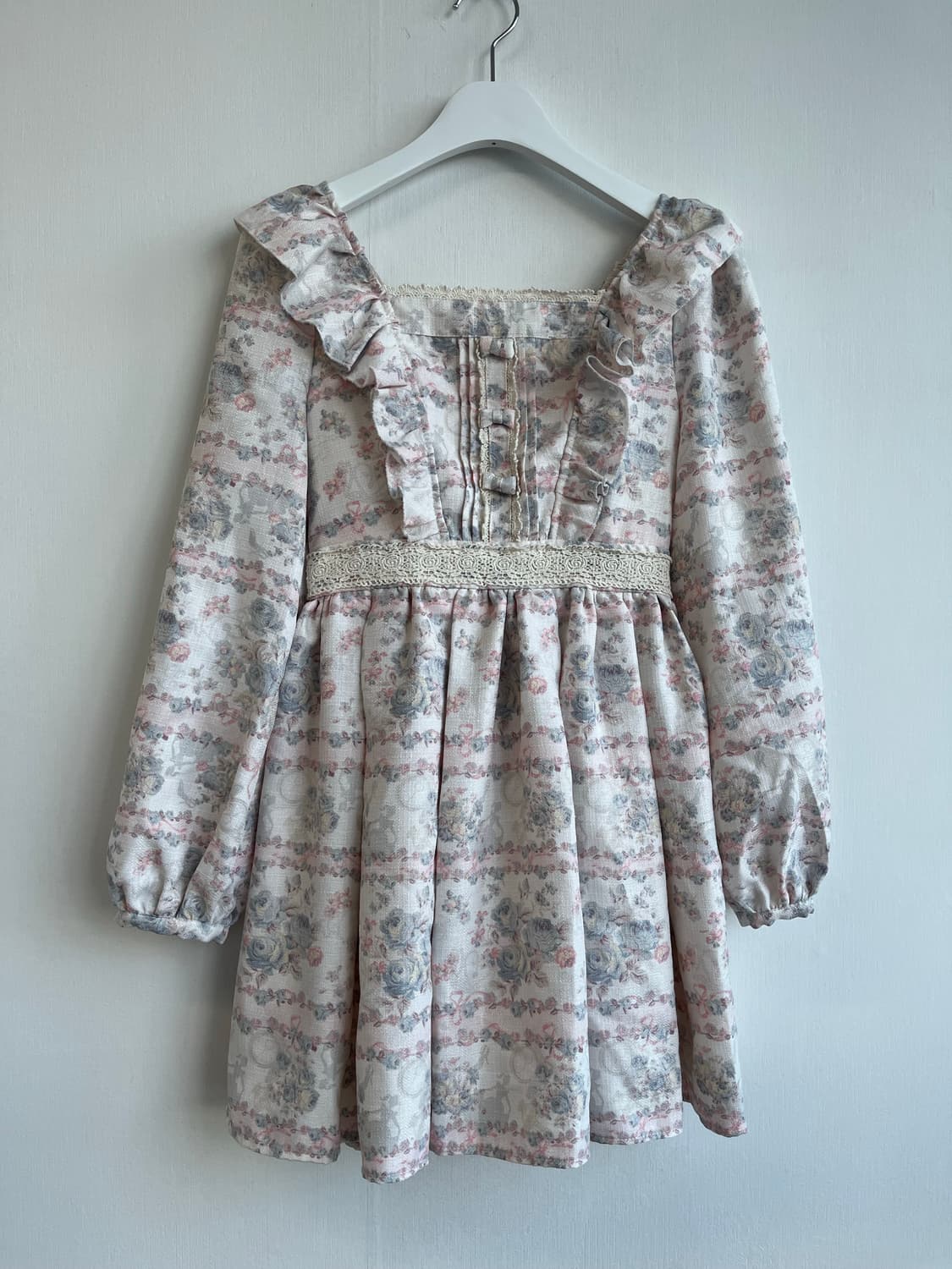 리즈리사 플라워 프릴 리본 원피스 상품이미지1