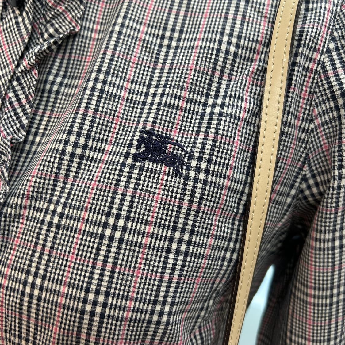 Burberry Logo Embroidered check Shirts 상품이미지4