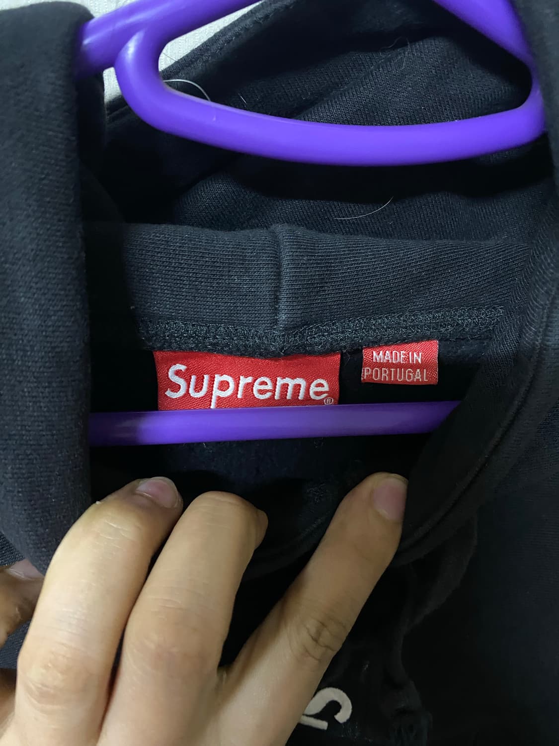 슈프림 크로스 박스로고 후드 블랙 S 상품이미지5