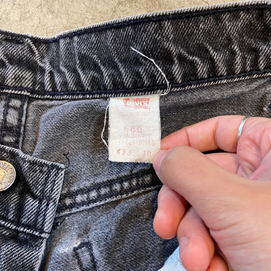 (32.5)90s 리바이스 580 오렌지탭 핸드워크 진 상품이미지10