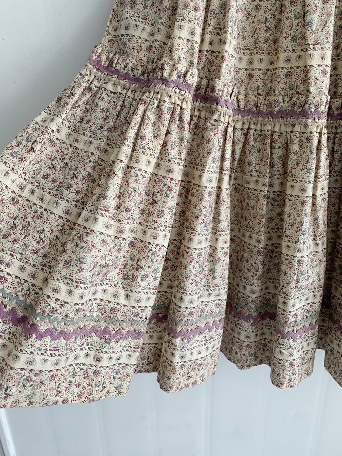 Floral Tiered Midi Skirt 상품이미지8