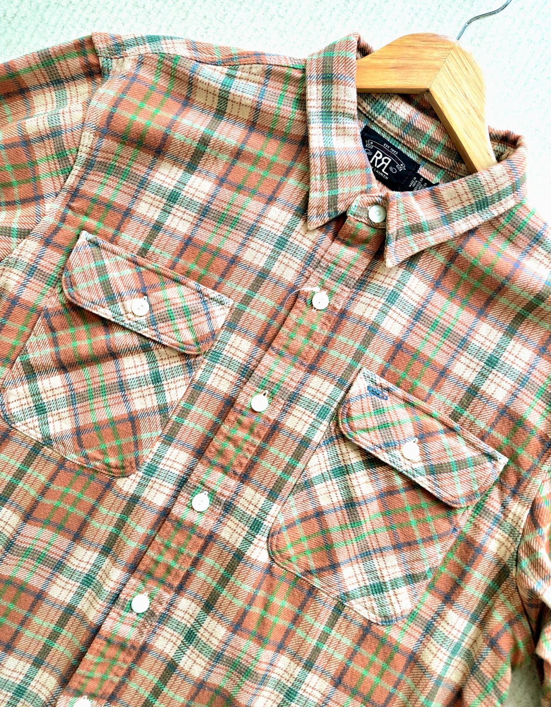 RRL 플래드 트윌코튼 캠프셔츠  상품이미지6