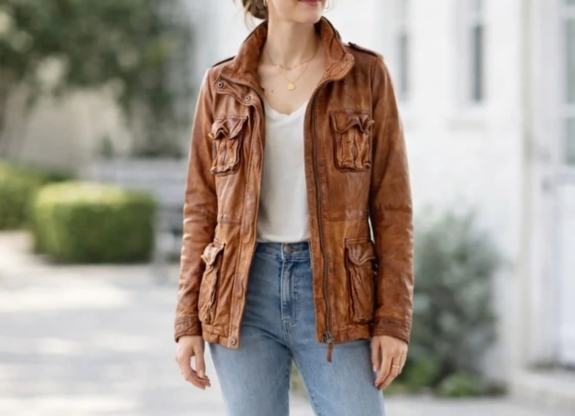 🤎리얼 양가죽 빈티지 브라운 자켓 55 | 멋스러운 워싱감 상품이미지3