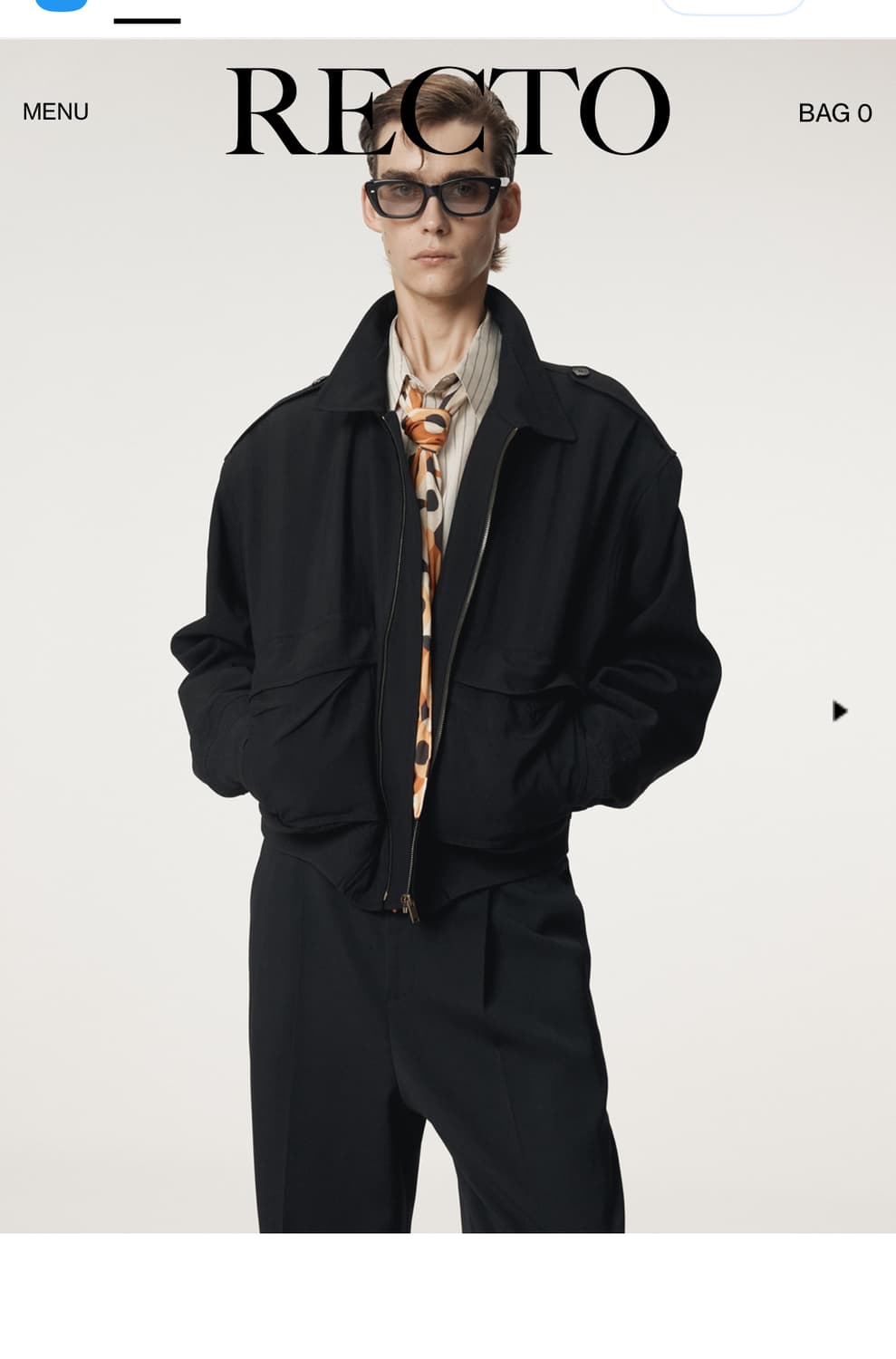 렉토 빈티지 프레스드 크리즈 점퍼 2 블랙 상품이미지1