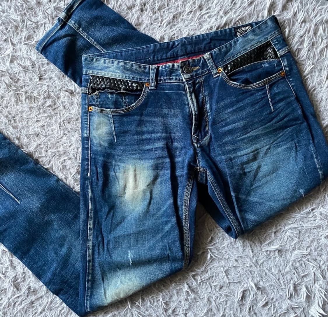 빈티지 자수 데님팬츠 청바지 상품이미지5