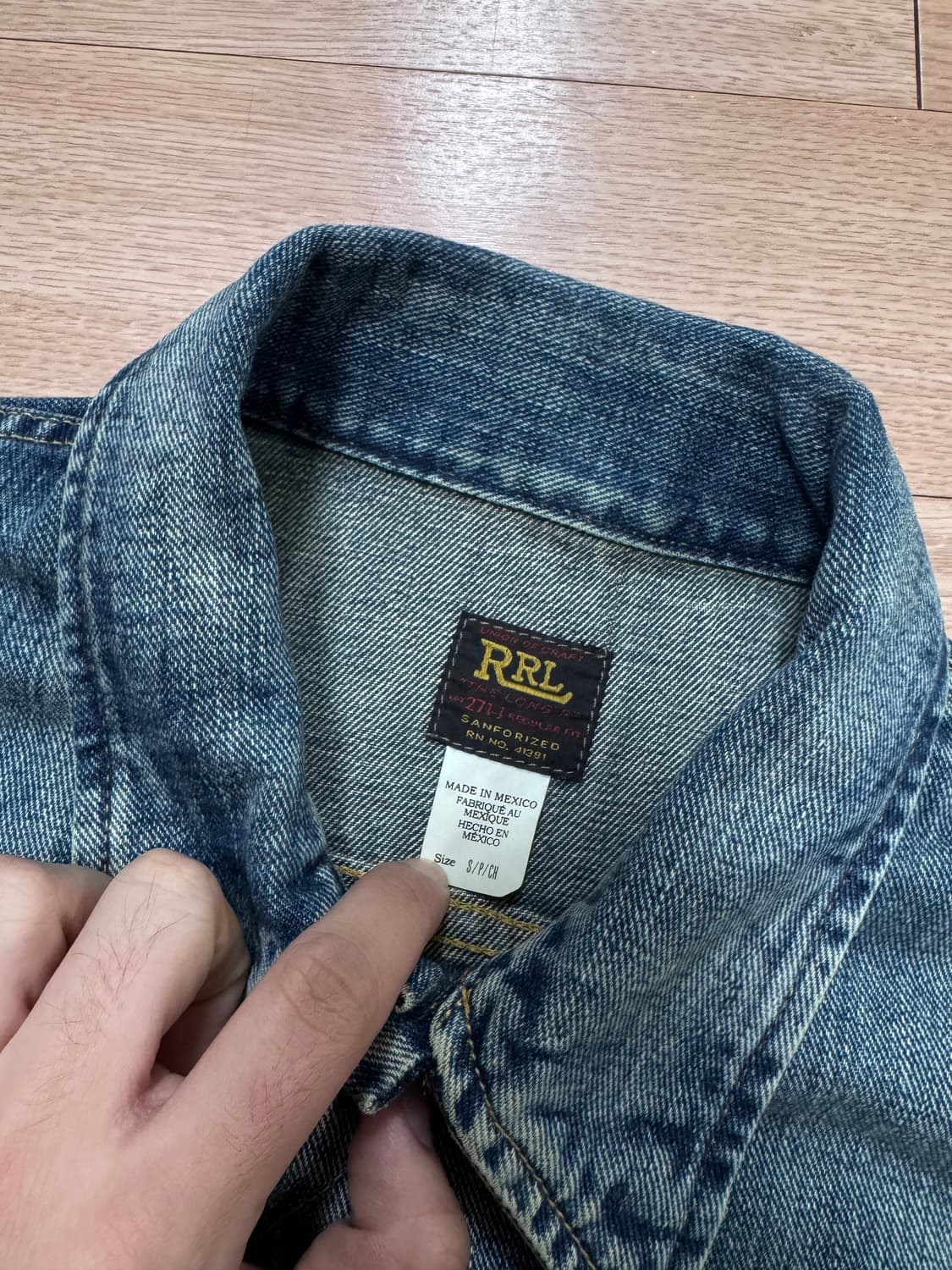 RRL 더블알엘 Lot.271 리랜드 데님 자켓 S 상품이미지2