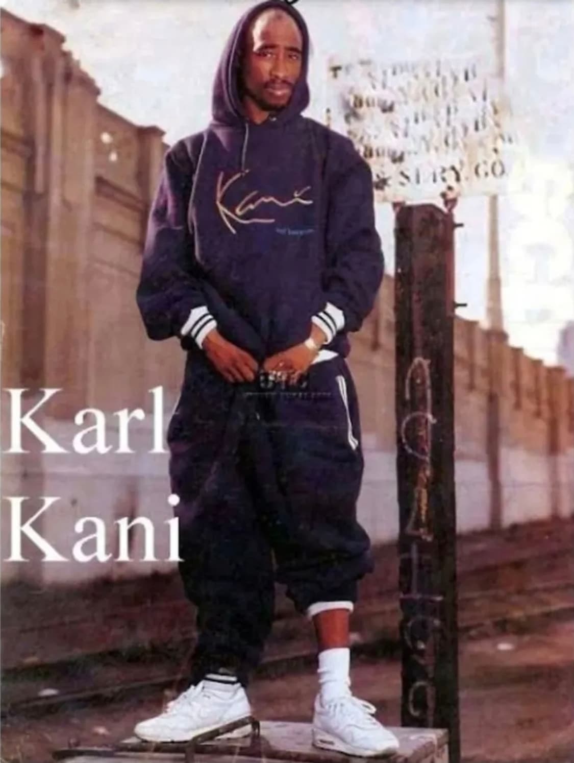 90's 칼 카니 Karl Kani 스웨이드 데님 트러커 자켓 L 상품이미지6