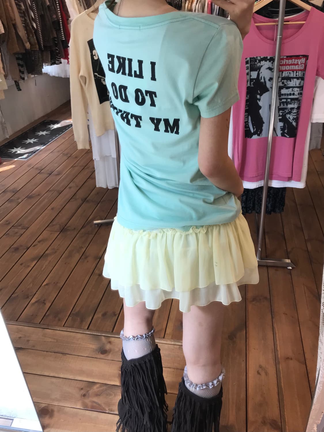히스테릭글래머 민트 프린팅 티셔츠 상품이미지7