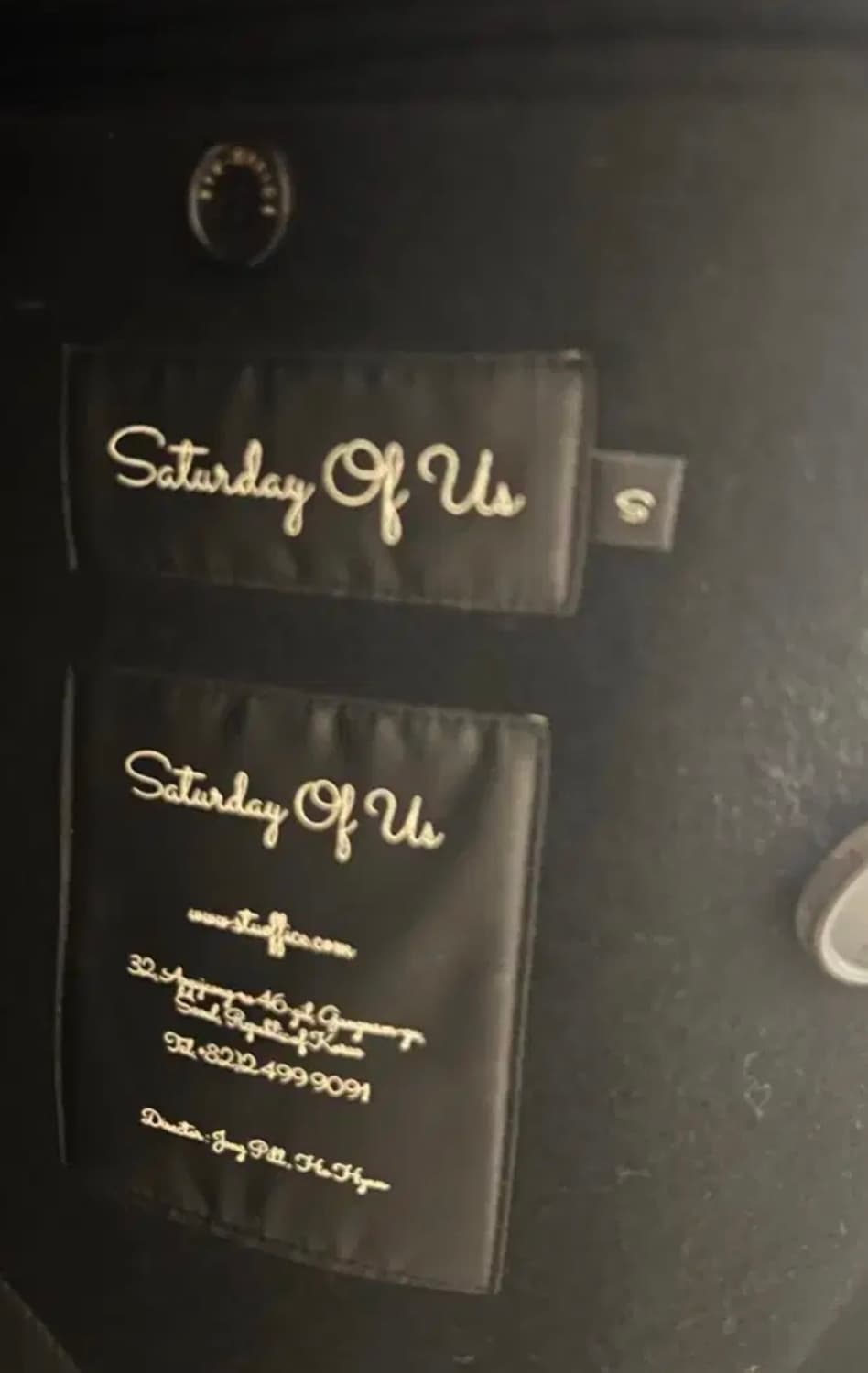 Stu  에스티유 21 winter Patch Double Coat 블랙 상품이미지5