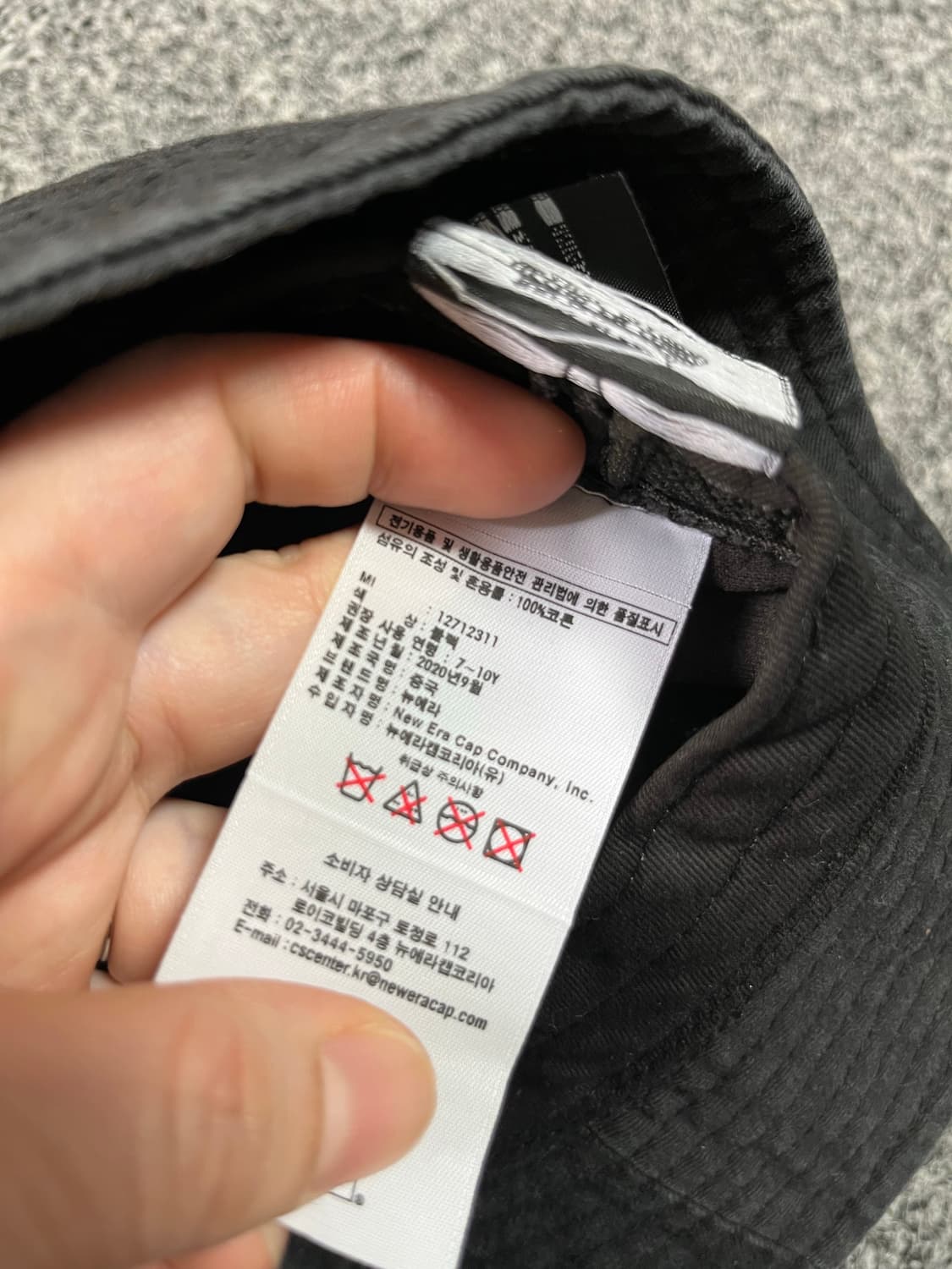 뉴에라 블랙 버킷햇 모자 youth  7-10y 상품이미지3